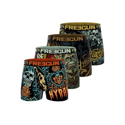 Lot de 4 Boxers Hyraw microfibre FREEGUN