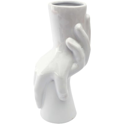 Vase en dolomite Main 24 cm JARDINDECO