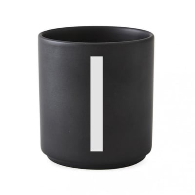 Mug en Porcelaine Noir Personal A-Z DESIGN LETTERS