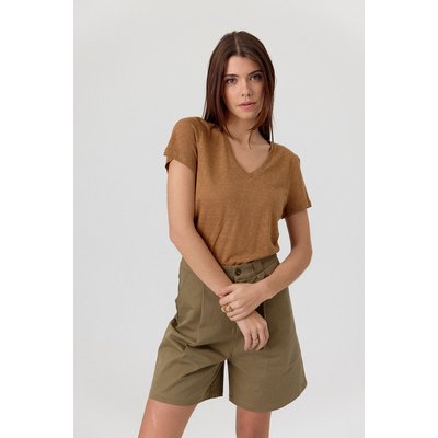 T-shirt en lin col V coupe fluide DARLA ARTLOVE