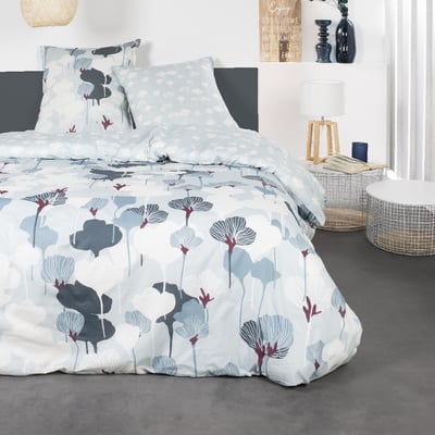 Parure de lit 2 personnes imprimé floral coton SUNSHINE FLAVI TODAY