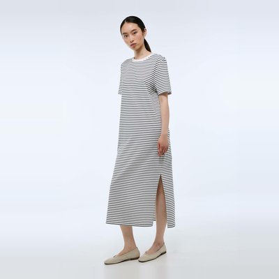 Robe t-shirt rayée en coton BIO GOTS MONOPRIX