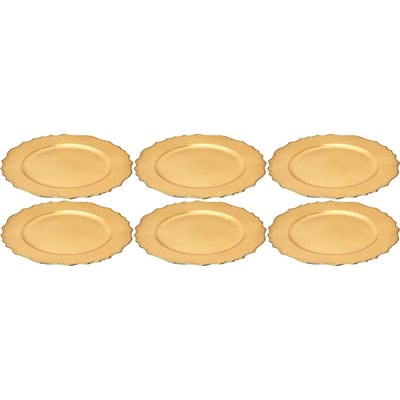 Dessous d'assiette en plastique doré Royal (Lot de 6) CMP