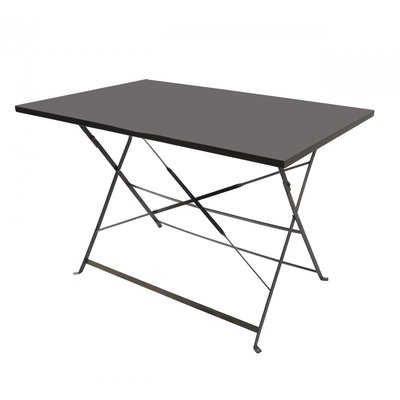 Table rectangulaire de jardin pliable en métal gris anthracite - 110x70x70cm SUNNYDAYS