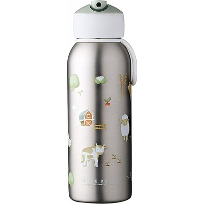 Gourde pour enfant isotherme flip-up campus 350 ml - Little Farm LITTLE DUTCH