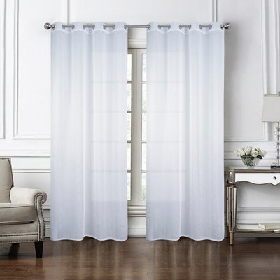 Paire de voilages à bandes verticales brillantes HOME MAISON