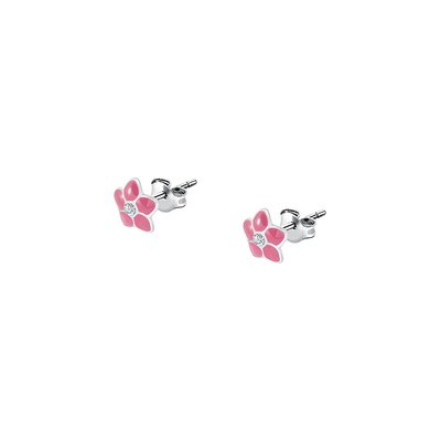 Puces en argent 925 et cristal CLEOR