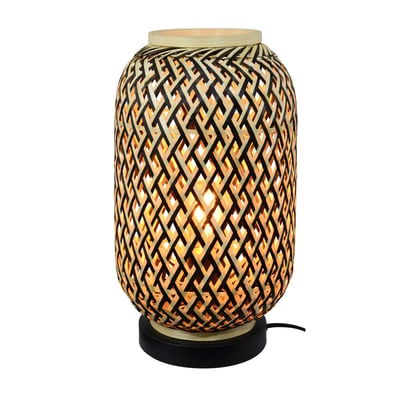 Lampe à poser en métal et bambou, MINELLE C-CREATION