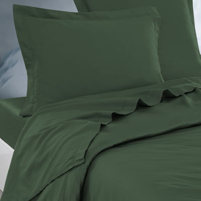 Parure drap plat + 2 taies 65x65 cm SOFT PERCALE SENSEI MAISON