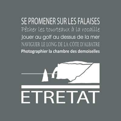 Tableau Mural Etretat ILLUSTRATION CEANOTHE