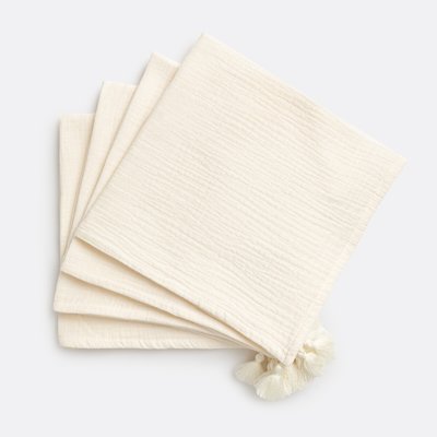 Lot de 4 serviettes de table gaze de coton, Kumla LA REDOUTE INTERIEURS