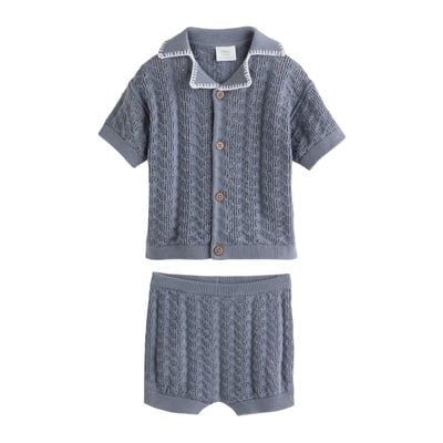 Ensemble short et haut en maille bébé NEXT