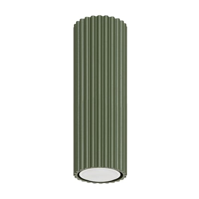 Plafonnier Aluminium Vert Olive GU10 1 Karbon 20 EDEN