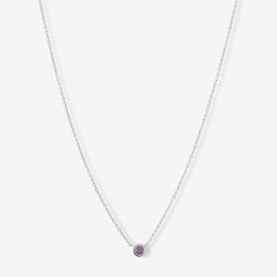 Collier argent 925 serti d'une pierre d'Améthyste BALABOOSTE