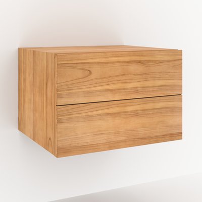 Meuble de salle de bain suspendu en bois de teck 60 cm - HERA RENDEZ-VOUS DÉCO