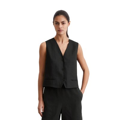 Gilet regular en lin-viscose stretch MARC O'POLO