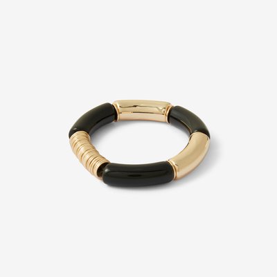 Bracelet tubes noirs et dorés BALABOOSTE