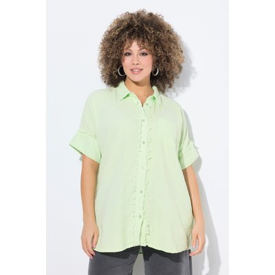 Chemisier oversize en mousseline, franges ULLA POPKEN