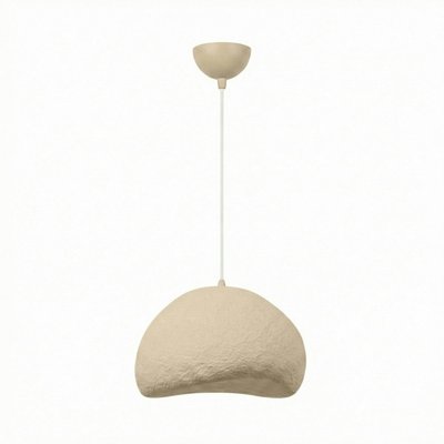 Suspension beige design organique 1 abat-jour NOXIS PIER IMPORT