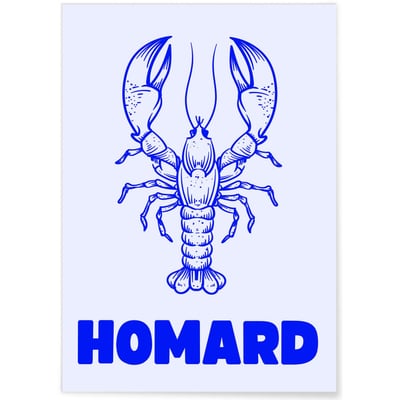 Affiche Homard L'AFFICHERIE