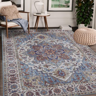 Tapis salon et chambre tissé motif oriental NIKEL UN AMOUR DE TAPIS