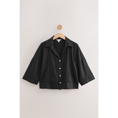 Chemise à manches courtes en lin mélangé NEXT