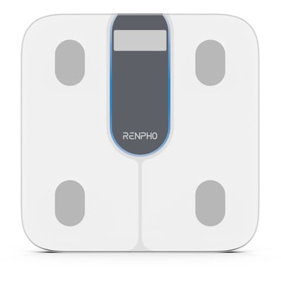 Pèse personne connecté Elis 1C Verre Trempé, Bluetooth, Max. 180 kg, Connecté, 13 Données Corporelles RENPHO