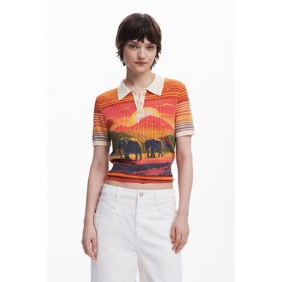Desigual - T-shirt en maille éléphants DESIGUAL