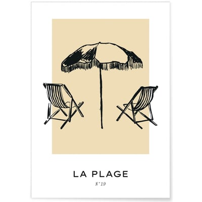Affiche La plage L'AFFICHERIE