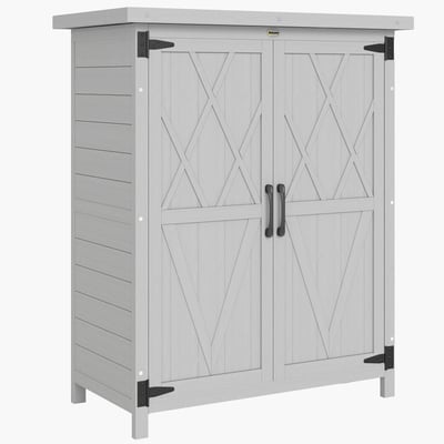 Abri de jardin Bois de sapin Gris OUTSUNNY