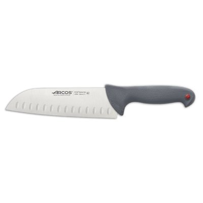 Couteau santoku Colour Prof Arcos lame 18cm avec alvéoles ARCOS