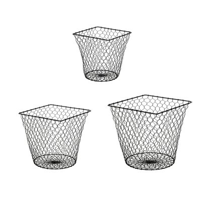Set de 3 paniers décoratifs en fer H50 SIA DECO