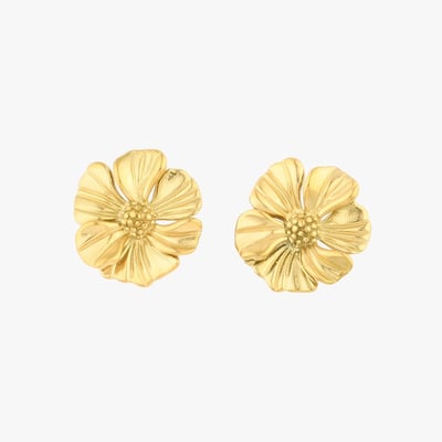 Boucles d'oreilles fleur acier inoxydable BALABOOSTE