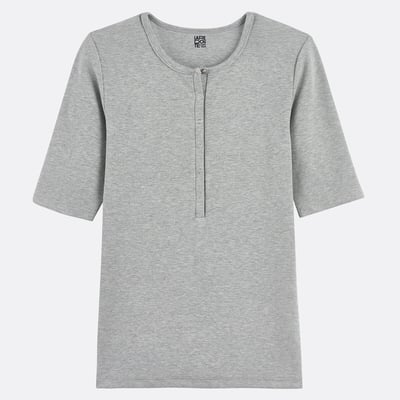 T-shirt scollo tunisino, maniche corte LA REDOUTE COLLECTIONS