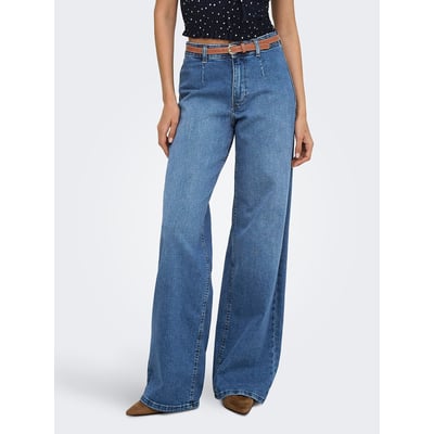 Weite Jeans mit integriertem Gürtel ONLY