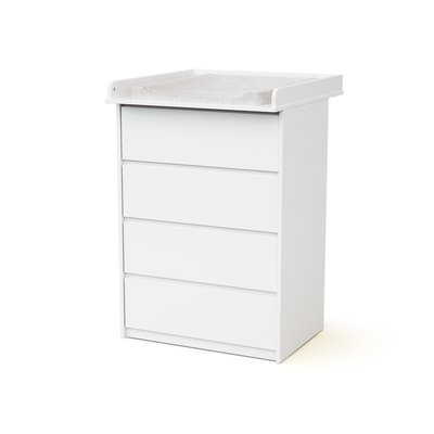 Commode bébé 4 tiroirs en bois avec plan à langer en bois 70 cm UNO WEBABY