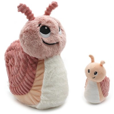 Peluche Speedou l'escargot maman et bébé LES DEGLINGOS