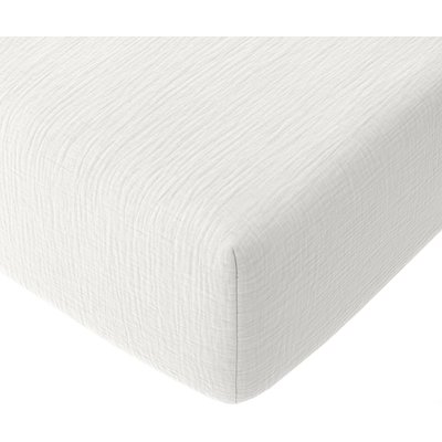 Drap housse gaze de coton bonnet 30 cm uni, Pur BATON ROUGE