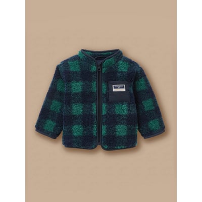 Gilet carreaux en sherpa CYRILLUS