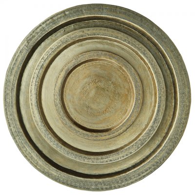 Lot de 3 plateaux en aluminium martelé MADAM STOLTZ