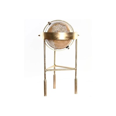 Globe terrestre sur pied métal doré - 25x22x43cm WADIGA