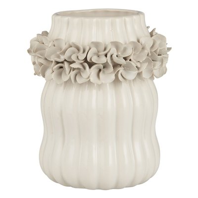 Vase céramique fleurs décoratives en relief IB LAURSEN