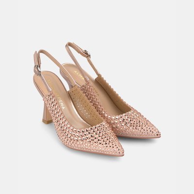 Chaussures à talons aiguilles ornées de strass avec fermeture à boucle ALMA EN PENA
