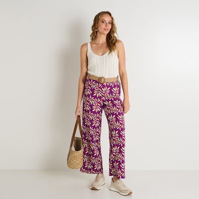 Pantalon imprimé feuillage GRAIN DE MALICE