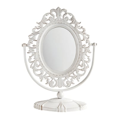 Miroir sur pied Rosalie en métal blanchi MATHILDE M
