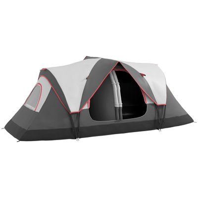 Tente de camping familiale 6-8 pers. double toit moustiquaire sac OUTSUNNY