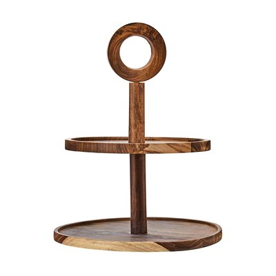 2-Tier Kora Sheesham Wood Cake Stand SO'HOME