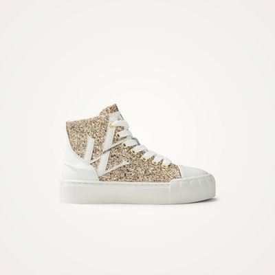 Baskets monogramme montantes à paillettes Mini Lina VANESSA WU