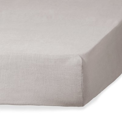 Drap housse lin lavé CAMILLE FEBRONIE