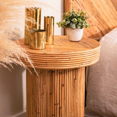 Chevet, table d'appoint rotin rond - GILI SAUDARA COLLECTIONS